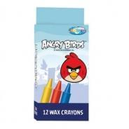 Мелки восков. 12цв Angry Birds