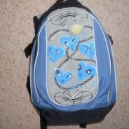 Рюкзак «Сердечки синие»