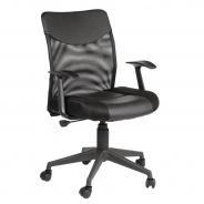 Кресло для руководителя EChair 631 TTW Low черное (ткань/искусственная кожа/сетка/пластик)