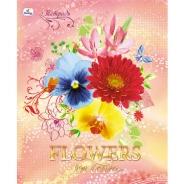 48 листов (выборочное лакирование с блестками):  Flowers (Любимые цветы)