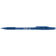 Ручка шар.iOffice 0,7мм корпус прозрачный резин.держат. син